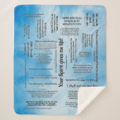 Schriftelijke scripts - Blauwe wolken Sherpa Deken (Voorkant)