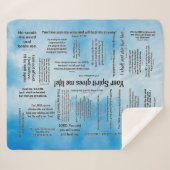 Schriftelijke scripts - Blauwe wolken Sherpa Deken (Voorkant (horizontaal))