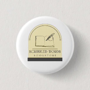 Schriftelijke woorden Collectible Pin Ronde Button 3,2 Cm