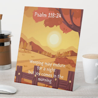 Schriftgedeelte, Huilen kan een nacht duren Reclamebord Met Voetstuk