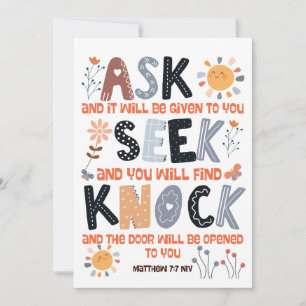 Schriftkaart Bijbel Matteüs 7:7