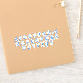 Schriftletters voor plakboek - handgeschreven stic sticker
