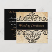 Schriftrollen robuuste country western saloon brui kaart (Voorkant / Achterkant)