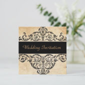 Schriftrollen robuuste country western saloon brui kaart (Staand voorkant)