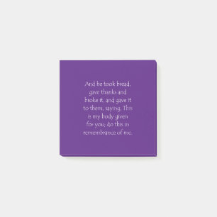 Schriftuur citaat Lukas 22 19 Post-it® Notes