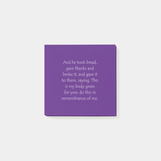 Schriftuur citaat Lukas 22 19 Post-it® Notes (Voorkant)