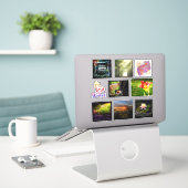 Schriftuur foto sticker (Laptop op bureau)