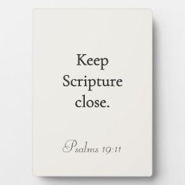 Schriftuur Nabij Houden – Psalmen 19:11 Plaque Fotoplaat