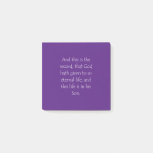 Schriftwoord 1 Johannes 5 11 Post-it® Notes
