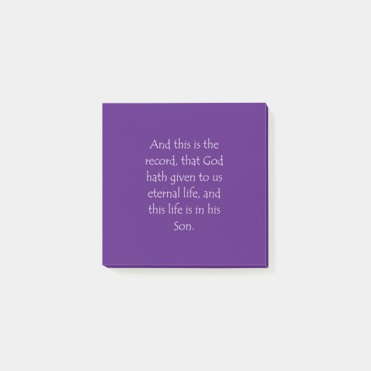 Schriftwoord 1 Johannes 5 11 Post-it® Notes (Voorkant)