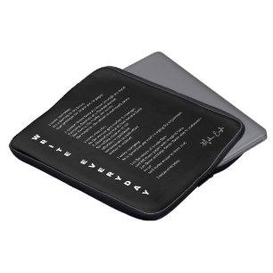 Schrijf alledaagse schrijver gedicht poster muur a laptop sleeve