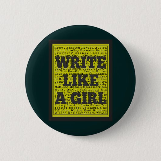 Schrijf als een meisjeskolen ronde button 5,7 cm (Voorkant)