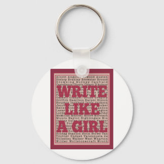 Schrijf als een meisjesstick sleutelhanger