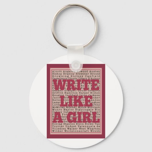 Schrijf als een meisjesstick sleutelhanger (Voorkant)