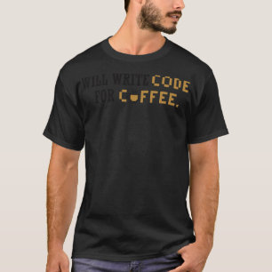 Schrijf code voor koffie t-shirt