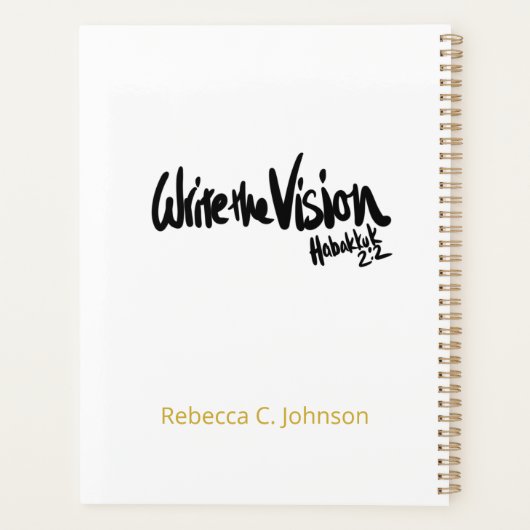 Schrijf de Christelijke Manuscript van de Aangepas Planner (Achterkant)