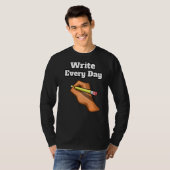 Schrijf elke dag potlood schrijver Bright Graphic T-shirt (Voorkant volledig)