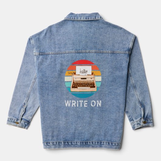 Schrijf en schrijf voor artiesten denim jacket (Achterkant)