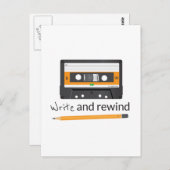 Schrijf en wind opnieuw op met potlood en Compact  Briefkaart (Voorkant / Achterkant)