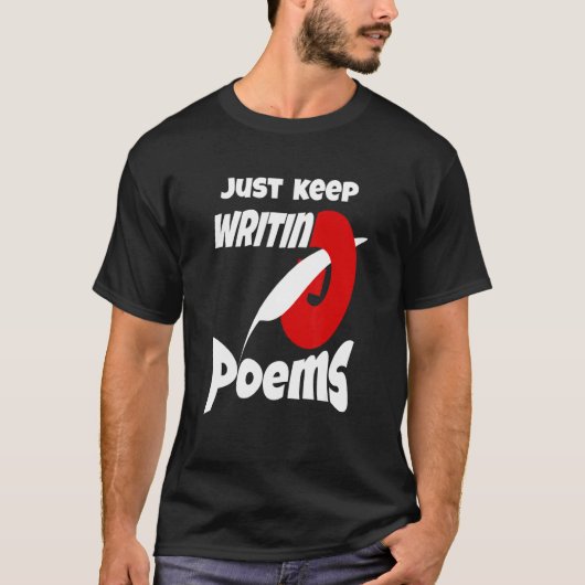 Schrijf gewoon gedichten t-shirt (Voorkant)