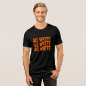Schrijf grappige Halloween auteur Tri-Blend Shirt (Voorkant volledig)