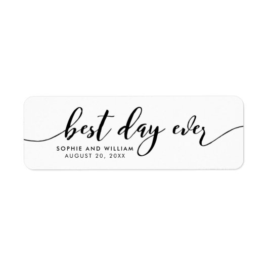 Schrijf het beste label op de dag van het huwelijk (Voorkant)