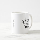 "Schrijf het boek dat je wilt lezen" gepersonalise Koffiemok (Voorkant rechts)