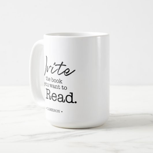 Schrijf het Boek u Gepersonaliseerd Mug wilt lezen Koffiemok (Voorkant links)
