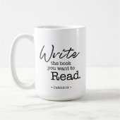 Schrijf het Boek u Gepersonaliseerd Mug wilt lezen Koffiemok (Links)