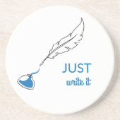 Schrijf het gewoon op zandsteen onderzetter (Voorkant)