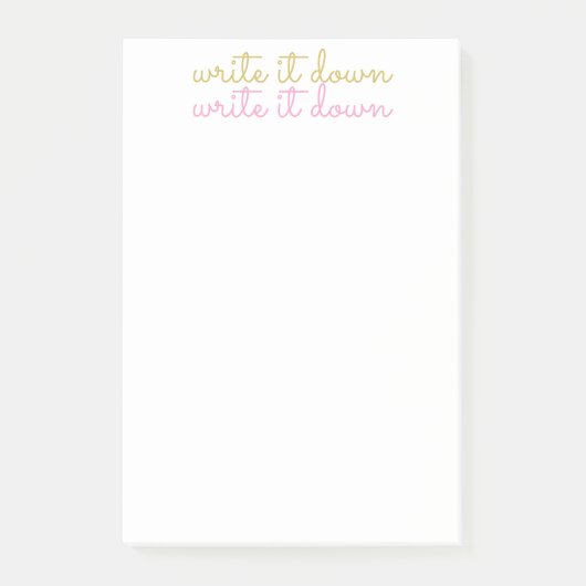 SCHRIJF HET NA-IT NOTA'S POST-IT® NOTES (Voorkant)