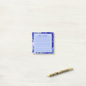 Schrijf het neer | Blauw Abstract kunstlicht Post-it® Notes (Op bureau)
