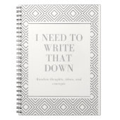 Schrijf het neer Notitieboek (Voorkant)