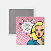 Schrijf het op Pop Art Magnet (Voorkant / Achterkant)