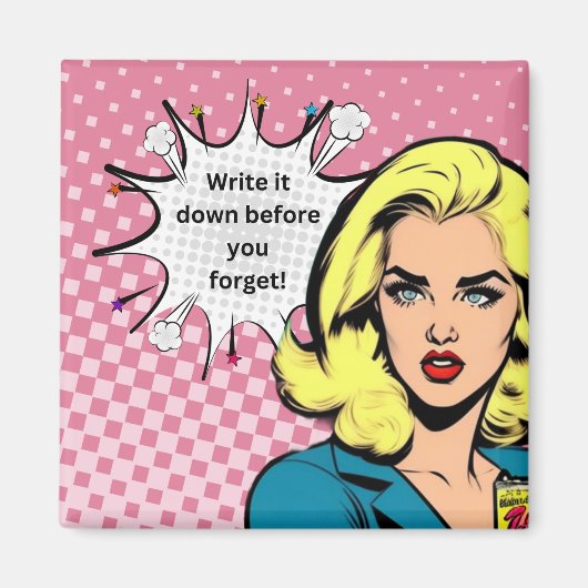 Schrijf het op Pop Art Magnet (Voorkant)