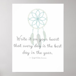 Schrijf het op uw hartcitaat Dreamweaver Poster
