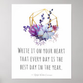 Schrijf het op uw hartcitaat succes poster (Voorkant)