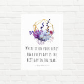 Schrijf het op uw hartcitaat succes poster