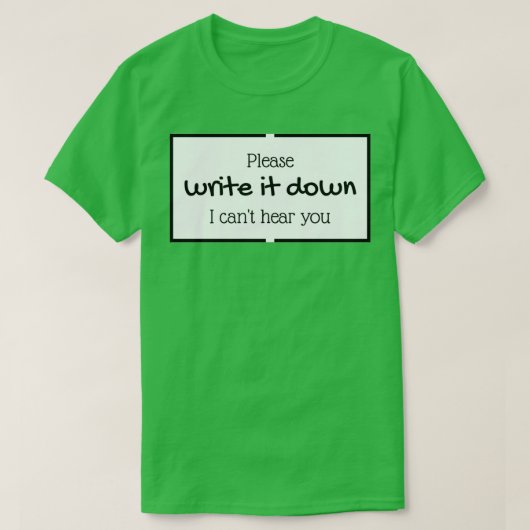 Schrijf het zwart-wit in t-shirt (Design voorkant)