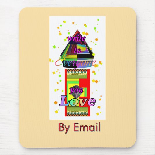 Schrijf iedereen per e-mail muismat (Voorkant)