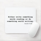 Schrijf iets dat het lezen waard is muismat (Met muis)