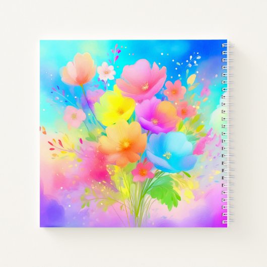 Schrijf in bloei: aanpasbaar vierkant dagboek notitieboek (Achterkant)