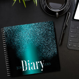 Schrijf in feestelijk diep groen: aanpasbaar dagbo notitieboek