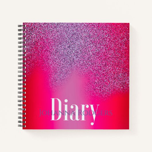 Schrijf in feestelijk helder roze: aanpasbaar dagb notitieboek (Voorkant)