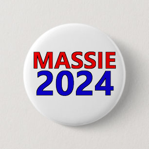 Schrijf in Rep.Thomas Massie voor President 2024 Ronde Button 5,7 Cm