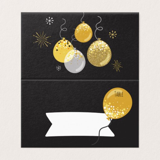 Schrijf in stijl 50e Jubileum plaats kaarten (Buitenkant ongevouwen)