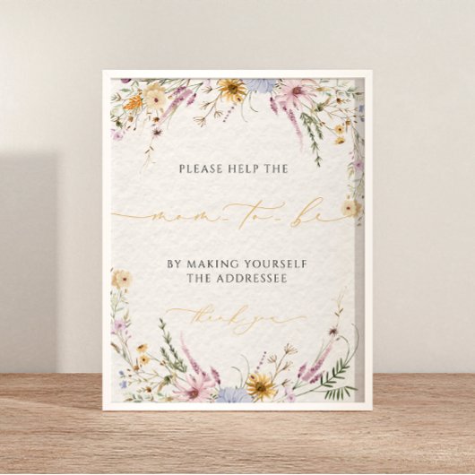 Schrijf je adres Baby shower Adres de envelop Poster