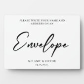 Schrijf je adres op Envelop Wedding Sign Fotoplaat (voorkant)