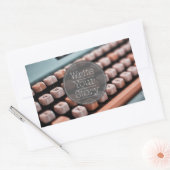 Schrijf je artikel rechthoekige sticker (Envelop)