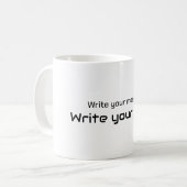 Schrijf je bericht koffiemok (Voorkant links)